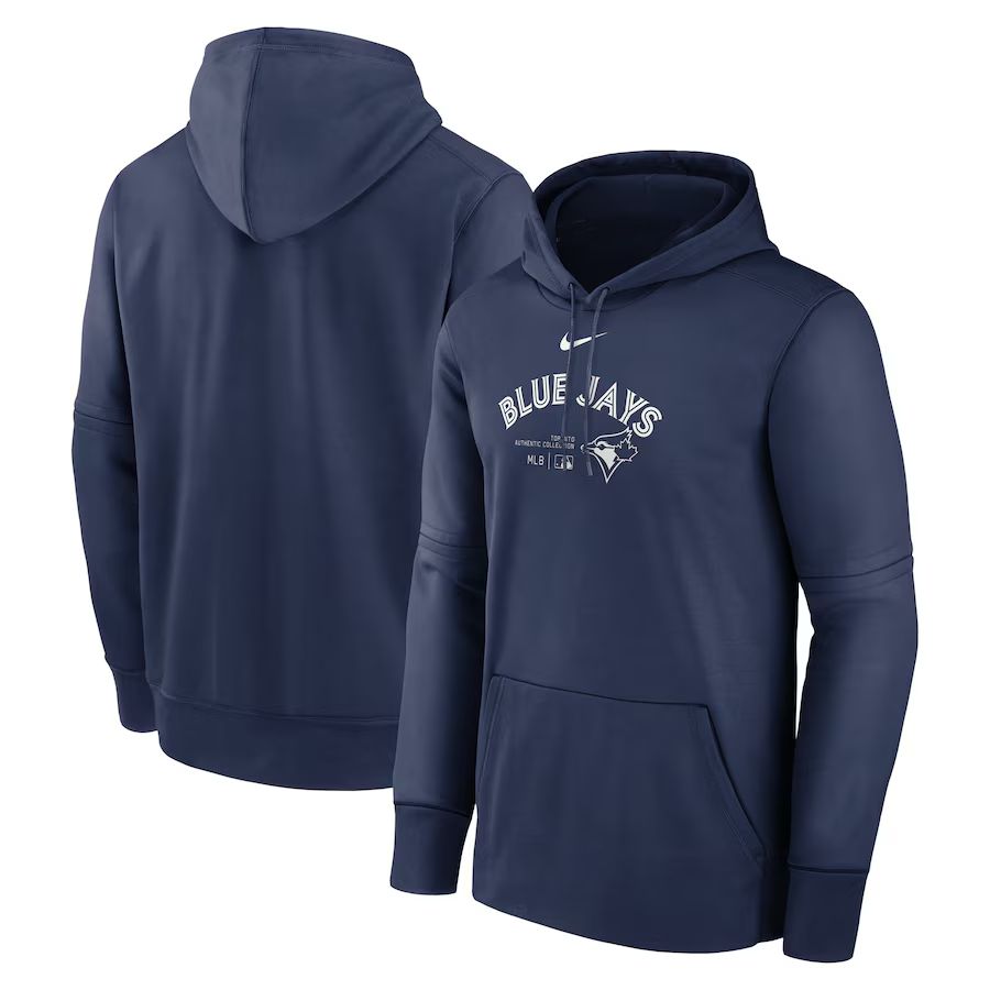 Men 2025 MLB Toronto Blue Jays Drak blue Nike hoodie style 3